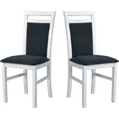 LeafDesign Eetkamerstoel, massief eikenhout, stoel, set van 2x MILANO 5, wit