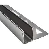Glaszentrum Hagen - 2440x19x11 mm U nerezový stenový profil - podlahový profil - obkladový profil