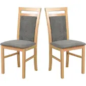 LeafDesign Eetkamerstoel, massief eikenhout, stoel, set van 2, model MILANO 5