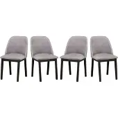 LeafDesign Eetkamerstoel - Set van 4x MONTI 1, zwart, model 302
