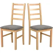 LeafDesign Eetkamerstoel, massief eikenhout, stoel, set van 2, model Nilo 8, kleinkind