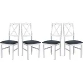 LeafDesign Eetkamerstoel - Set van 4x Nilo 11, wit, hygge 96