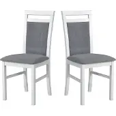 LeafDesign Eetkamerstoel, massief eikenhout, stoel, set van 2x MILANO 5, wit
