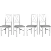 LeafDesign Eetkamerstoel - Set van 4x Nilo 12, wit, soro 90
