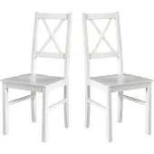 LeafDesign Eetkamerstoel 2x "NILO 10 D", wit