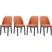 LeafDesign Eetkamerstoel - Set van 4x MONTI 1, zwart, Zetta 295