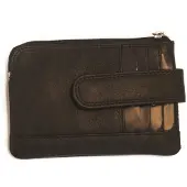Oi zwart leren Sleutelbeursje met extra pasjesvakjes / sleuteletui met ruimte voor creditcards / soepel beursje met pasjesvakjes aan de buitenkant / RFID SAFE / zwart leer / 280