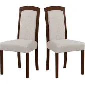 LeafDesign Eetkamerstoel, massief eikenhout, stoel, set van 2, model Roma 7, notenhout