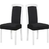 LeafDesign Eetkamerstoel, massief eikenhout, stoel, set van 2, model Roma 7, wit