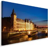 Karo-art Schilderij - La Conciergerie, Parijs, Premium print, 5 maten