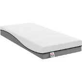HOMCOM Matras-Gebreide stof, Gel-Memoryfoam-200L x 90B x 20H cm-Grijs