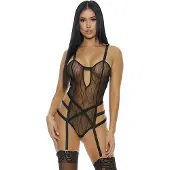 Forplay See You Peeking - Mesh Teddy black Large