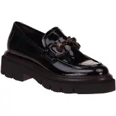 Luca Grossi Zwarte Moccasin Gesp