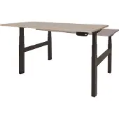 Schaffenburg Dextro Plus Duo Zit-sta-bureau Rechthoekig Eiken H-Frame 1.800 (B) x 800 (D) x 645 (H) mm Melamine