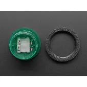 Adafruit Arcade Button with LED - 30mm Translucent Green 3487