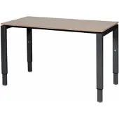 Schaffenburg Verstelbaar Bureau - Domino 120x60 Havana Kersen - zwart frame