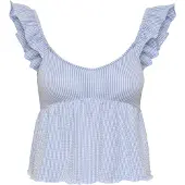 ONLY Blouse 'ONLMISTY' lichtblauw / wit