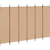 Syfax 6-Panelen Kamerscherm Beige 300 x 200 cm Stof