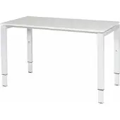Schaffenburg Verstelbaar Bureau - Domino 120x60 wit - wit frame