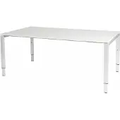 Schaffenburg Vergadertafel Domino - 180x100 grijs - wit frame