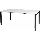 Schaffenburg Vergadertafel Domino - 180x100 grijs - zwart frame