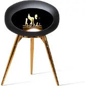 Le Feu Bio Ethanol Haardvuur - Black Ground Wood Low Gold
