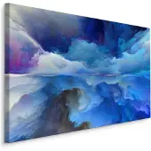 Karo-art Schilderij - Abstracte reflectie van Wolken, premium print