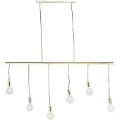 Halay Pole Brass Six - glanzende hanglamp