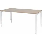 Schaffenburg Verstelbaar Bureau - Domino 160x80 Havana Kersen - wit frame