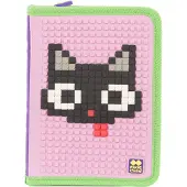 PIXIE CREW etui met siliconen zijkant en pixels 19 cm roze/paars