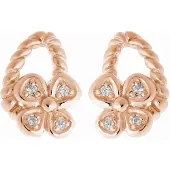 Orphelia Dames 925 Sterling Zilveren Oorbellen - Roze ZO-6020/1