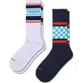 Happy socks Unisex Fresh Sneakers White 2-Pack-Schoenmaat 41 - 46