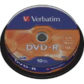 Verbatim DVD-R discs op spindel - 16-speed - 4,7 GB / 10 stuks