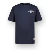 Vingino T-shirt met backprint donkerblauw Jongens Katoen Ronde hals Backprint - maat 116