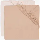 Jollein Hoeslaken Ledikant 60x120 Jersey Blush/Wild Rose 2-pack