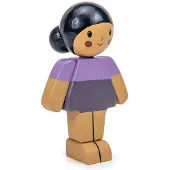 Tender Leaf Toys poppen familie - Amandel meisje houten speelgoed pop.