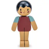 Tender Leaf Toys Tender Leaf Poppenhuisfiguur - Houten speelgoed: jongen met mandel