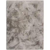TT Home Woonkamer hoogpolig tapijt langpolig zacht konijnenbont imitatie zacht 60 x 100 cm Rond 60 x 100 cm Rond grijs