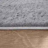 TT Home Hoogpolig tapijt slaapkamer imitatiebont pluizig konijnenbont imitatie 80 x 300 cm Rechthoek 80 x 300 cm Rechthoek antraciet