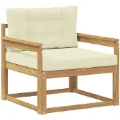vidaXL Buiten Midden Sofa Polyester Wit