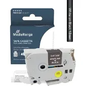 MediaRange Label Tape Cartridge, Replacing Brother TZ-335/TZe-335, 12mm, 8m, Laminated and Permanent Adhesive, White on Black - 3 stuks