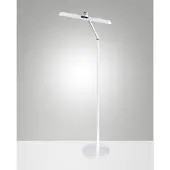 FABAS LUCE Vloerlamp Beba, dimbaar, wit / opaal, Werkkamer / Kantoor, Aluminium, Modern
