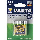 Varta Oplaadbare AAA batterij - 1,2 V - 1000 mAh -