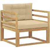 vidaXL Buiten Midden Sofa Polyester Wit