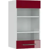 Vicco Fame-Line Glazen keukenkast – 40 cm Bordeauxrode hoogglans