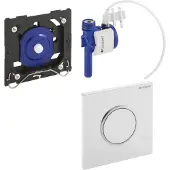 Geberit Sigma 10 urinoir bedieningsset pneumatisch Wit-Chroom-Wit
