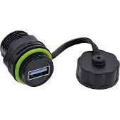 InLine USB-A koppelaar, mini, IP68, afgeschermd, 2x USB-A-aansluiting