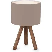 Lux.pro Tafellamp Preston 33 cm E27 houtkleurig en zandkleurig