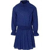 Quapi Meisjes jurk - Dalina - Marine blauw retro