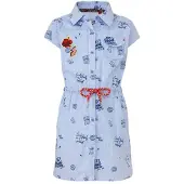 Quapi gestreepte blousejurk Agnes lichtblauw/blauw Lichtblauw/blauw 146